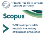 According to Scopus 2022, TNTU has improved its results in the ranking of Ukrainian universities